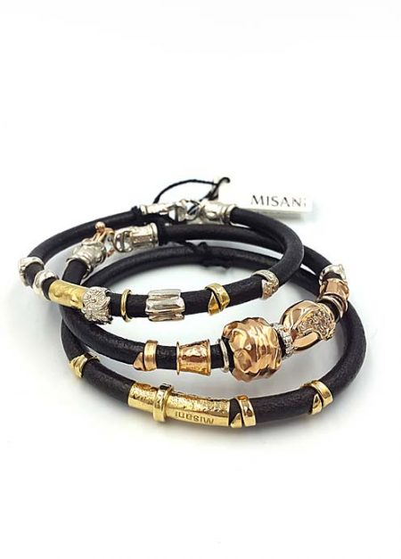 Bracciale Elasticizzato In Onice E Pietra Lavica – Perla Chakra Marrone, Fatto A Mano